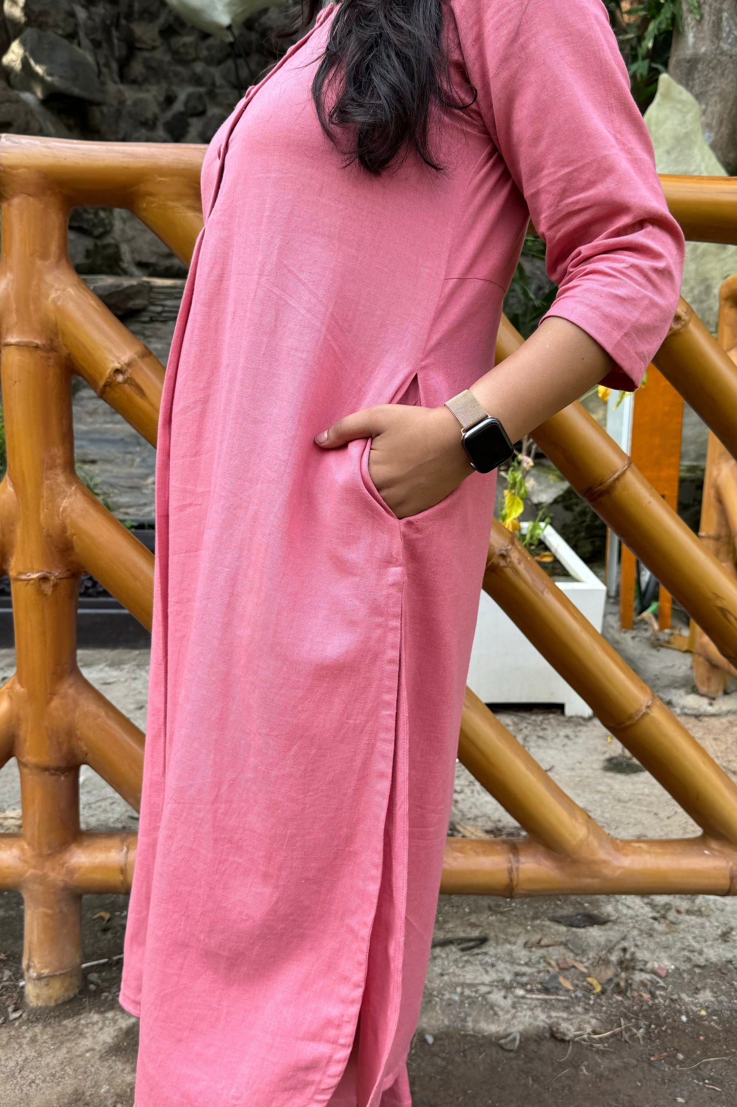 Georgia Peach Cotton Kurta Set